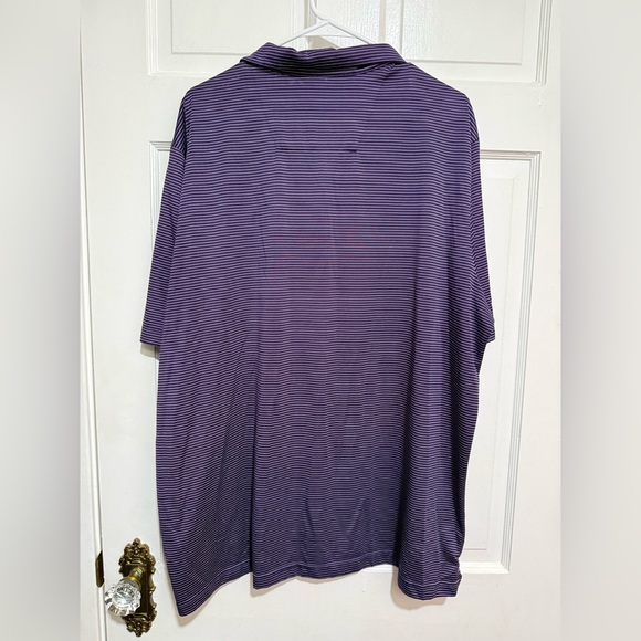 Mens LSU Stripe Purple Polo Size XXL Louisiana State University Tigers - Picture 2 of 3